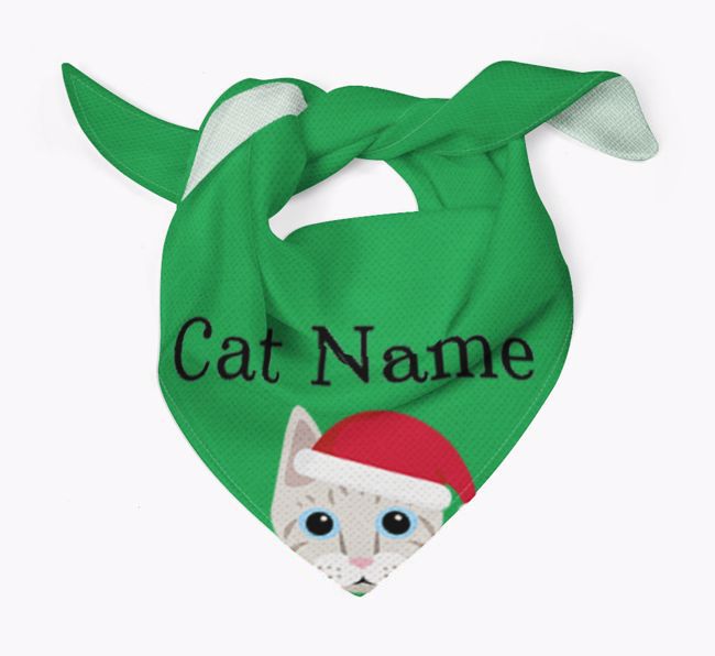 'Peeking' Christmas Icon - Personalised {breedFullName} Bandana